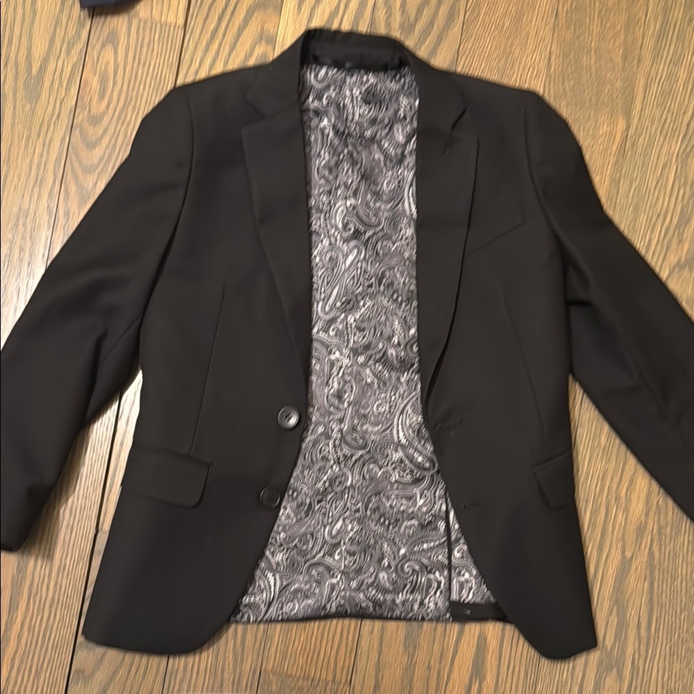 Black Blazer with Paisley Lining